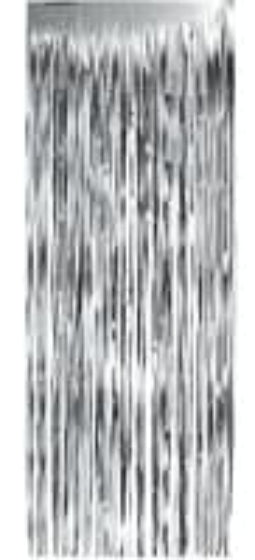 Fun Express - Lg White Fringe Door Curtain - Party Decor - Door Decor