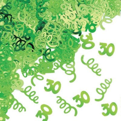 30th Birthday Confetti - Green - CONFETTI - Party Supplies - America Likes To Party