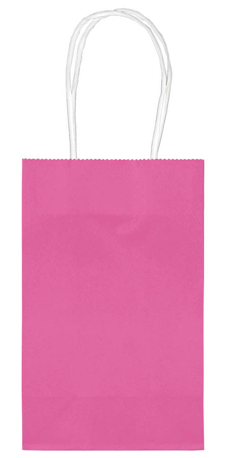 Bright Pink Paper Cub Bags 10ct - FAVOR BAGS/CONTAINERS - Party Supplies - America Likes To Party