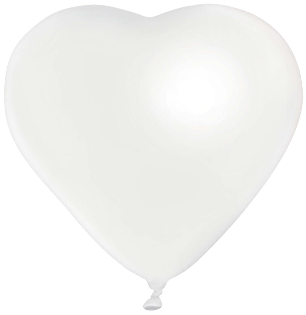 White Hearts 6ct - BAGS LATEX - Party Supplies - America Likes To Party