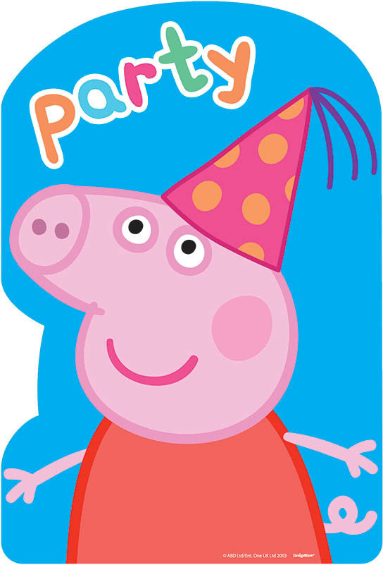 Peppa Pig Invitations 8ct - PEPPA PIG - Party Supplies - America Likes To Party