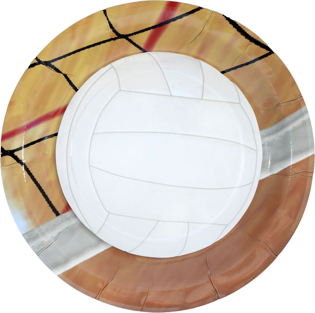 Volleyball Lunch Plates 8ct - VOLLEYBALL - Party Supplies - America Likes To Party