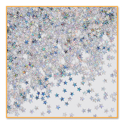 Silver Holographic Stars Confetti - CONFETTI - Party Supplies - America Likes To Party