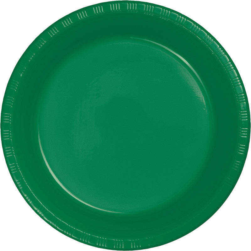 Festive Green Big Party Pack Plastic Dessert Plates 50ct - BIG PARTY PACKS - Party Supplies - America Likes To Party
