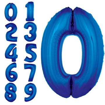 Jumbo Number Balloons Blue