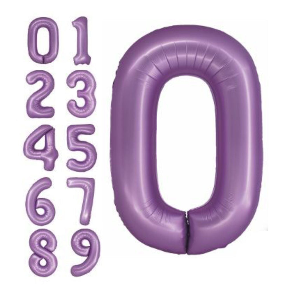 Jumbo Number Balloons Matte Purple