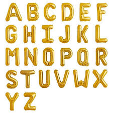 Jumbo Letter Balloons Gold