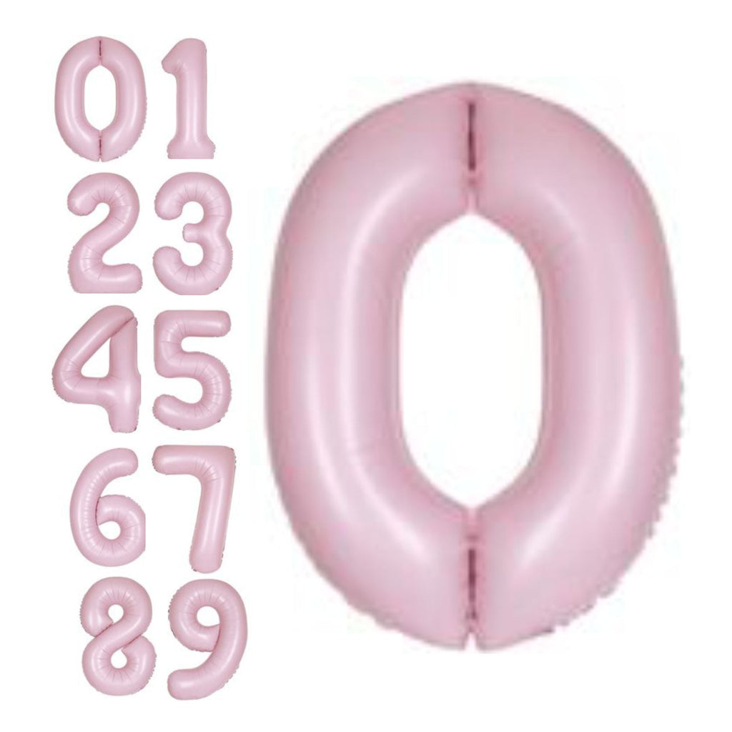 Jumbo Number Balloons Matte Light Pink