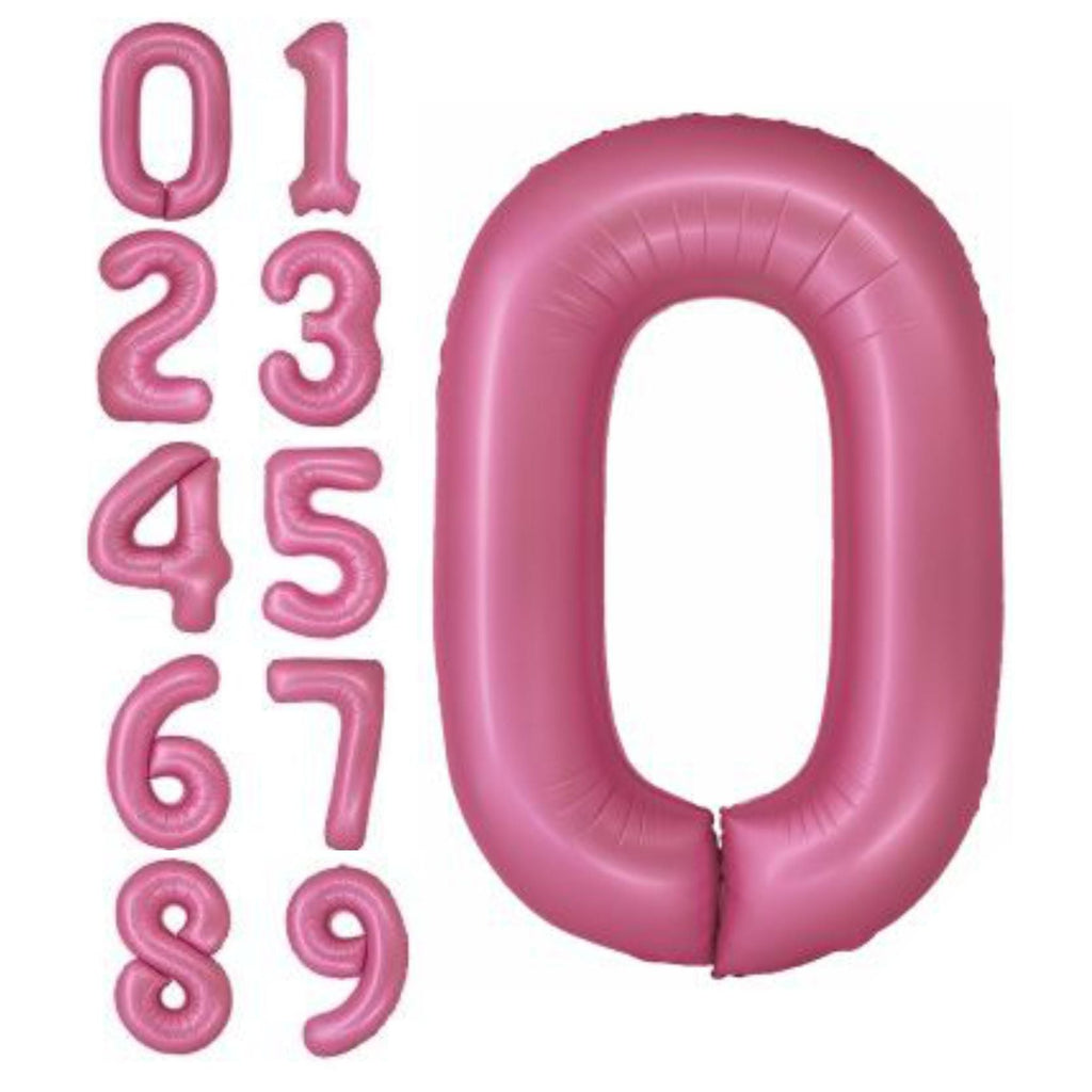 Jumbo Number Balloons Matte Pink