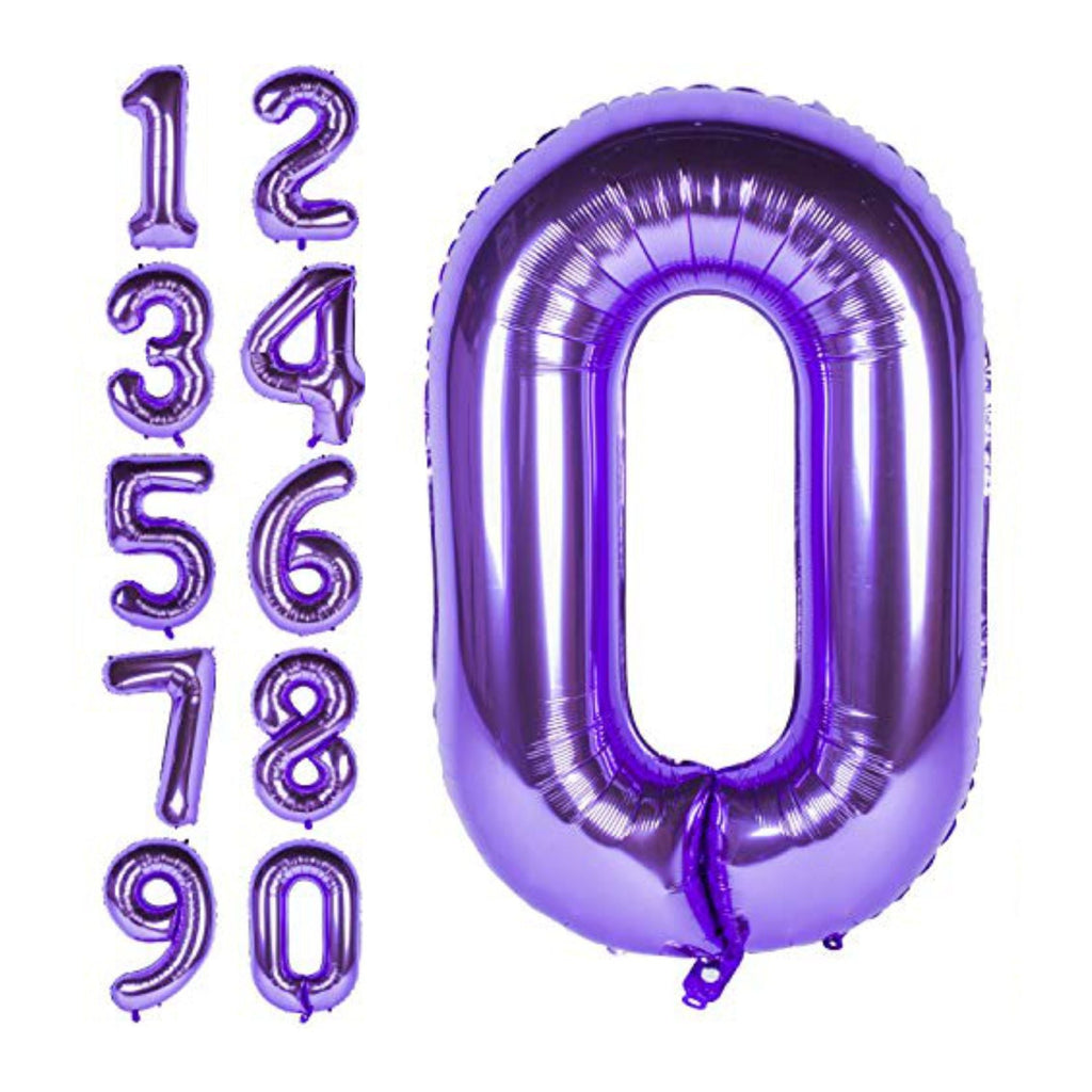 Jumbo Number Balloons Purple