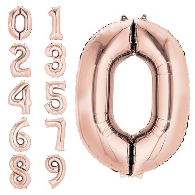 Jumbo Number Balloons Rose Gold