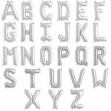 Jumbo Letter Balloons Silver