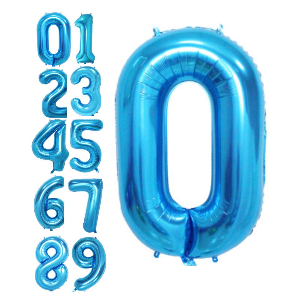 Jumbo Number Balloons Tropical Blue