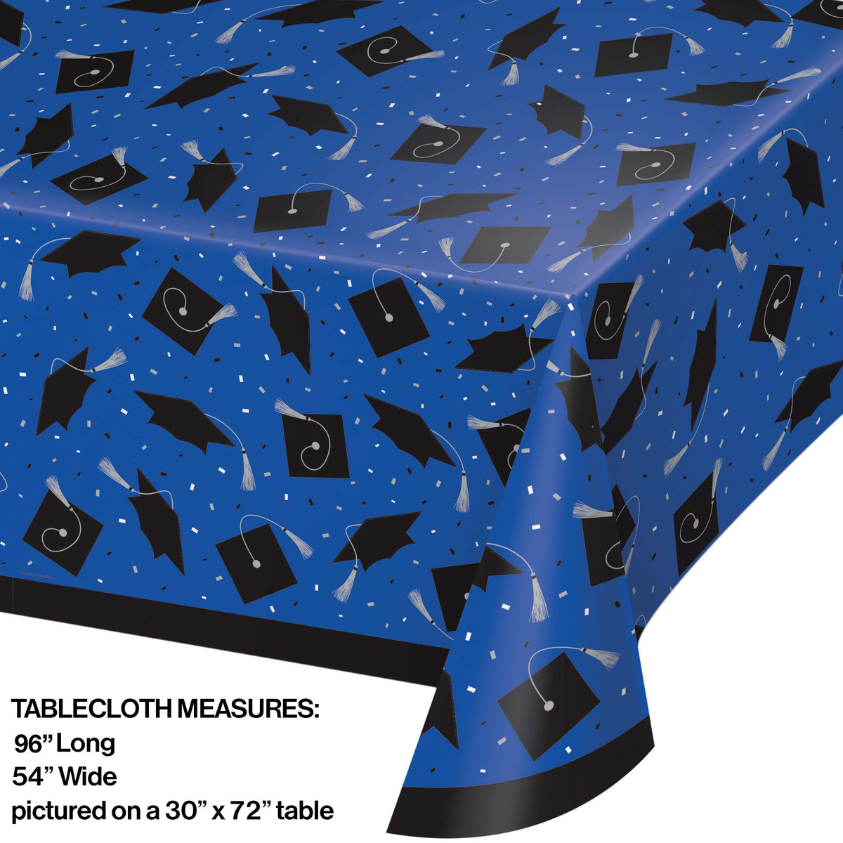 Printable Grad Table Top Congrats Grad Table Cover Blue – Party America