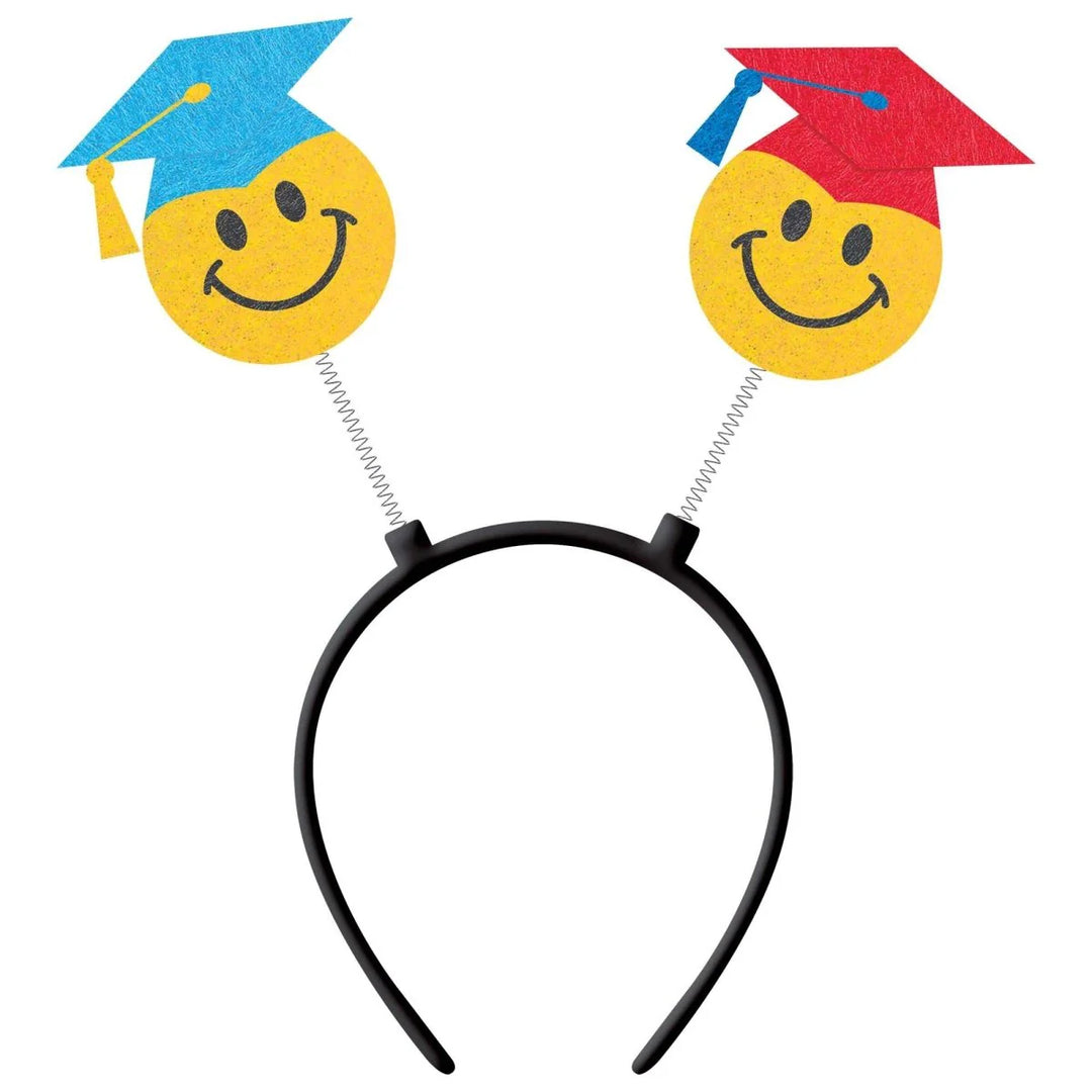 Graduation Happy Face Headbopper Headband – Party America