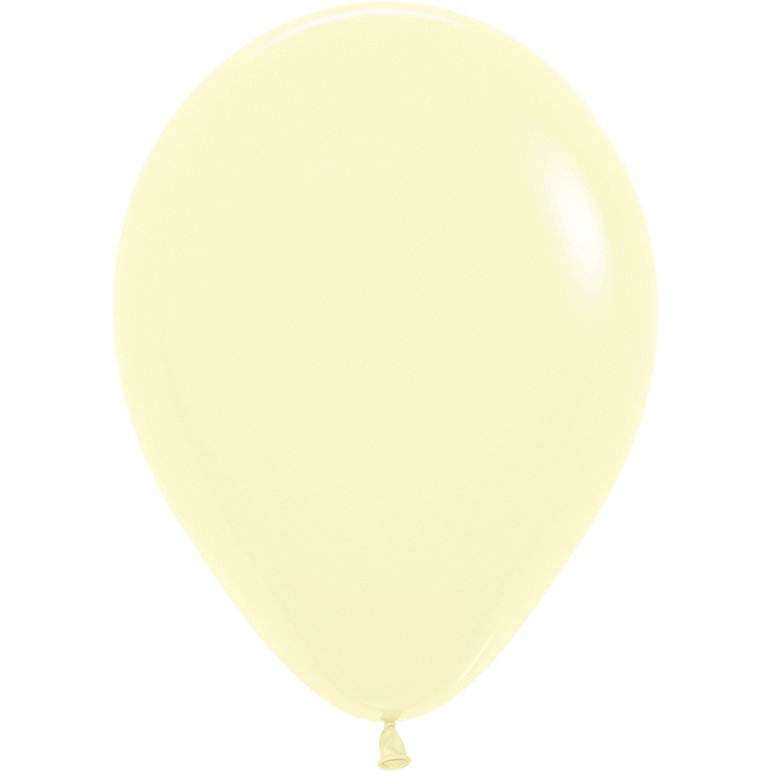 Inflated Pastel Matte Yellow Latex Balloon – Party America