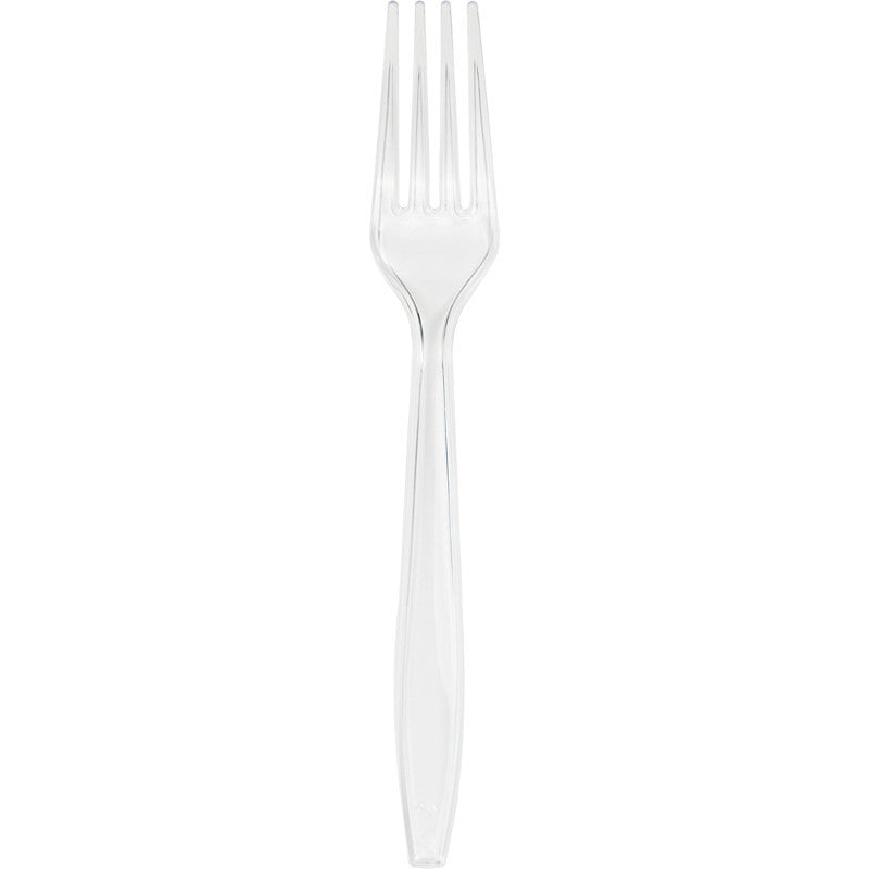 Clear Plastic Forks 48ct - CLEAR .86 - Party Supplies - America Likes To Party