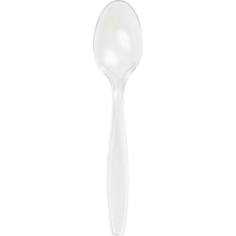 Clear Plastic Spoons 20ct - CLEAR .86 - Party Supplies - America Likes To Party
