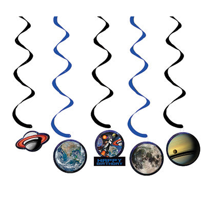 Space Blast Danglers 5ct - SPACE BLAST - Party Supplies - America Likes To Party