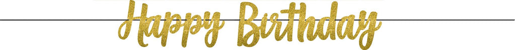 Premium Gold Birthday Banner - SPARKLING CELEBRATION - Party Supplies - America Likes To Party