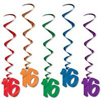 16th Birthday Whirls - 16TH BDAY - Party Supplies - America Likes To Party