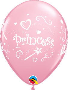 11 inch Pink Princess Qualatex Balloon