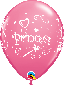 11 inch Rose Pink Princess Qualatex Balloon