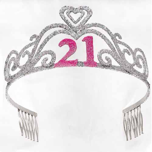 21st Birthday Tiara - BIRTHDAY HATS - Party Supplies - America Likes To Party