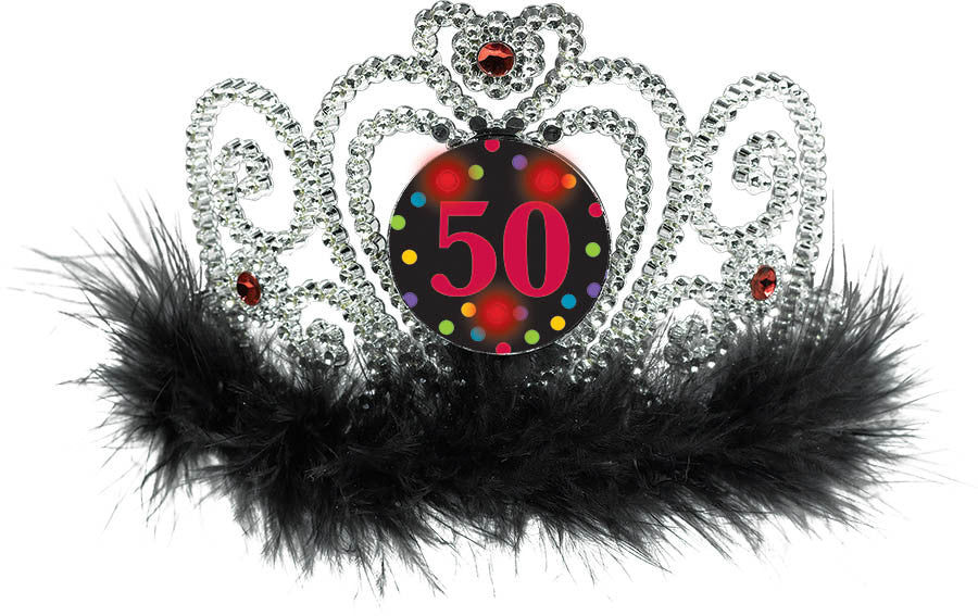 "50" Light Up Tiara - NOVELTY ACCESS/GIFTS - Party Supplies - America Likes To Party
