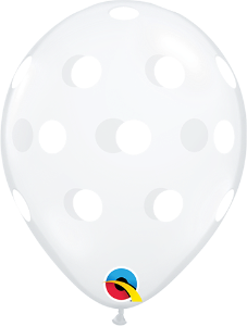 11 inch Clear Polka Dot Qualatex Balloon