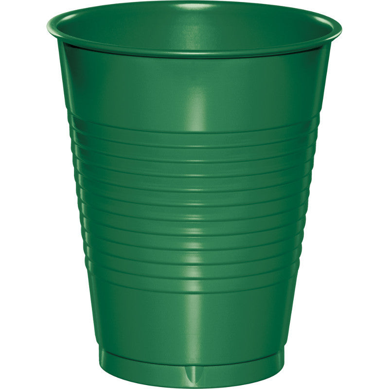 Festive Green Plastic 16oz Cups 20ct - GREEN FESTIVE .03 - Party Supplies - America Likes To Party
