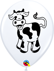 11 inch Farm Animal Cow Qualatex Balloon