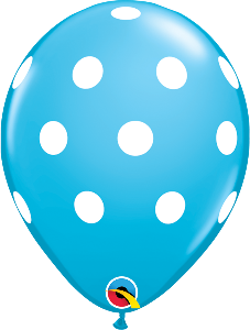 11 inch Robins Egg Polka Dot Qualatex Balloon