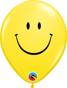 11 inch Yellow Smile Face Qualatex Balloon