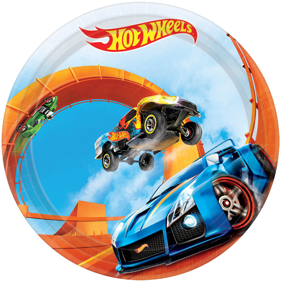 Hot Wheels Dessert Plates 8ct - *HOT WHEELS - Party Supplies - America Likes To Party