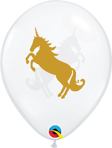 11 inch Clear Unicorn Qualatex Balloon