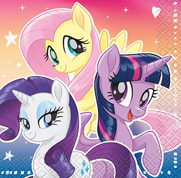 My Little Pony Beverage Napkins 16ct - MY LITTLE PONY - Party Supplies - America Likes To Party