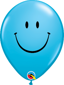 11 inch Robins Egg Blue Smile Face Qualatex Balloon