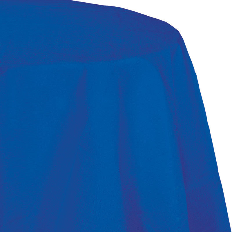 Royal Blue Flannel-Backed Vinyl Oblong Tablecover - BLUE ROYAL .105 - Party Supplies - America Likes To Party