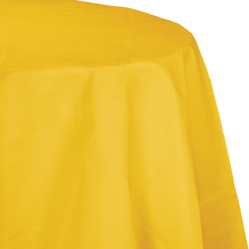 Sunshine Yellow Flannel-Backed Vinyl Oblong Tablecover - YELLOW SUNSHINE .09 - Party Supplies - America Likes To Party