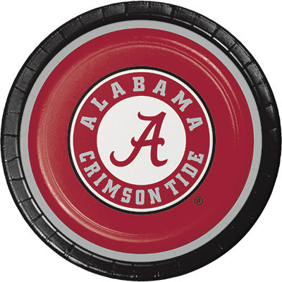 Alabama Lunch Plates 8ct - COLLEGE SPORTS - Party Supplies - America Likes To Party