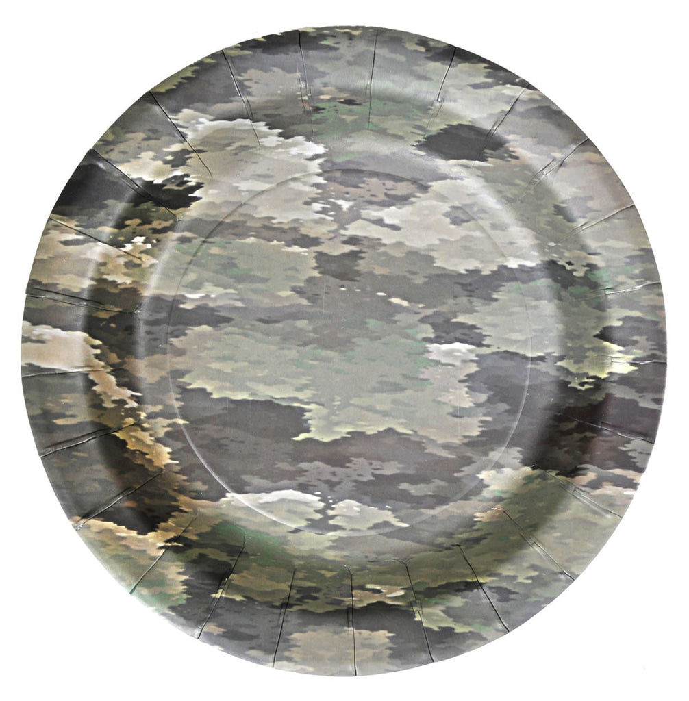 American Heroes Dessert Plates 8ct - MOSSY OAK - Party Supplies - America Likes To Party