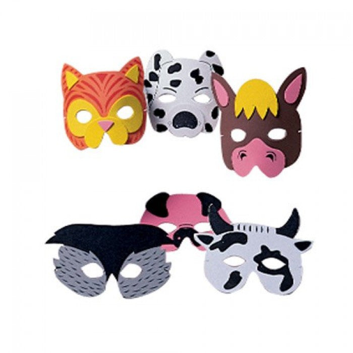 Farm Animal Foam Masks 12ct - PACKAGED FAVORS - Party Supplies - America Likes To Party