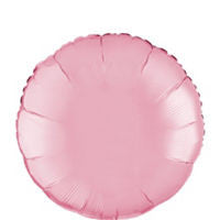 Light Pink Circle Balloon - SOLIDS MYLAR - Party Supplies - America Likes To Party