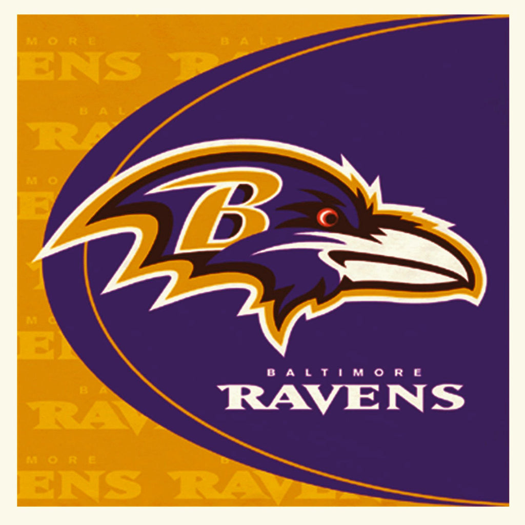 Baltimore Ravens Lunch Napkins 16ct - NFL - Party Supplies - America Likes To Party