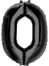 Giant Black Number 0 Balloon - MEGALOON NUMBERS/LETTERS - Party Supplies - America Likes To Party