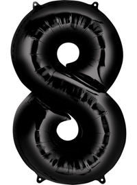 Giant Black Number 8 Balloon - MEGALOON NUMBERS/LETTERS - Party Supplies - America Likes To Party