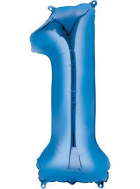 Giant Blue Number 1 Balloon - MEGALOON NUMBERS/LETTERS - Party Supplies - America Likes To Party