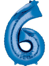 Giant Blue Number 6 Balloon - MEGALOON NUMBERS/LETTERS - Party Supplies - America Likes To Party
