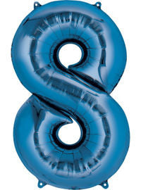 Giant Blue Number 8 Balloon - MEGALOON NUMBERS/LETTERS - Party Supplies - America Likes To Party